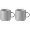 Чашка за кафе 200 мл, комплект от 2 бр., светлосив, керамика, Stelton