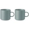 Чашка за кафе 200 мл, комплект от 2 бр., прашно зелено, керамика, Stelton