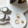 Декоративен поднос SKAGEN 26 см, сив, мрамор, Humdakin