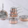 Тенджера за готвене COPPERBOND 24 см, 5,7 л, меден, Hestan