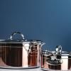 Тенджера за готвене COPPERBOND 24 см, 5,7 л, меден, Hestan