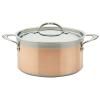 Тенджера за готвене COPPERBOND 24 см, 5,7 л, меден, Hestan
