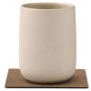 215876 3 podtacek square nupo 10 x 10 cm hneda kuze lind dna